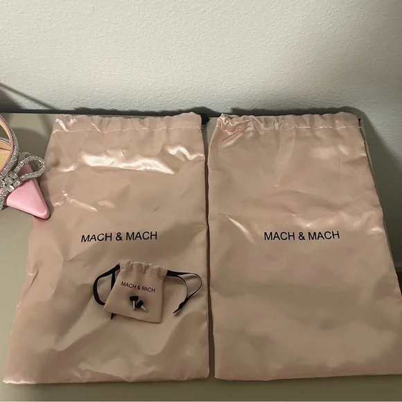 Mach & Mach Silk Satin Double Bow High Heels - Picture 5 of 8